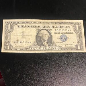 Vintage One Dollar Silver Certificate